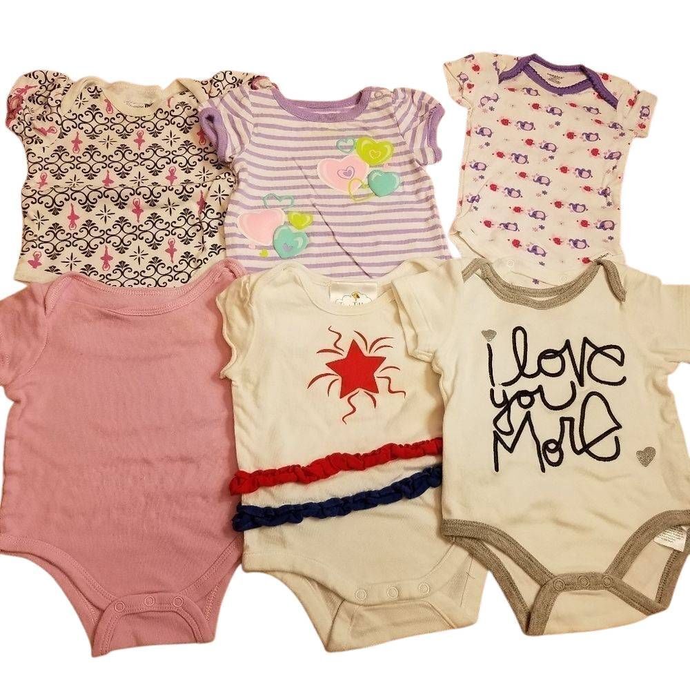 6 onesies 3-6 months